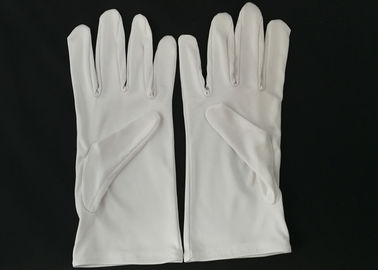 Anti Dust Jewelry Handling Gloves , Microfiber Jewelry Gloves Silk Screen Printed